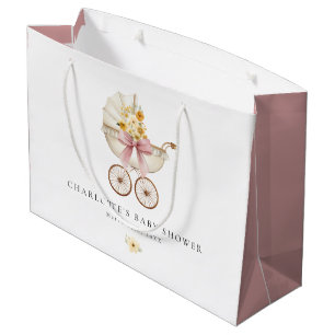 Vintage Carriage Floral Large Baby Shower Bag