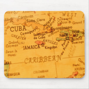 Vintage Carribean Map Mouse Mat