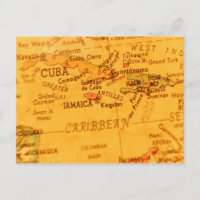 Vintage Carribean Map