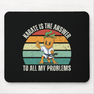 Vintage Carrot Karate Is The Answer To All My Prob Mouse Mat