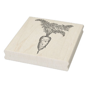 Vintage Carrot Rubber Stamp