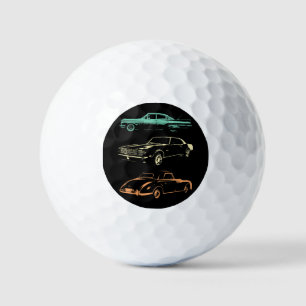 Vintage Cars - 80s & 90s Graphic Retro Golf Balls