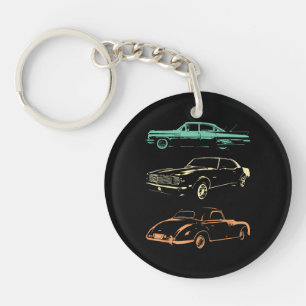 Vintage Cars - 80s & 90s Graphic Retro Key Ring