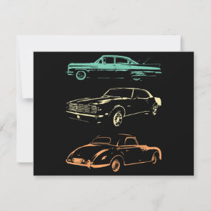 Vintage Cars - 80s & 90s Graphic Retro Save The Date