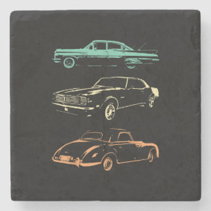 Vintage Cars - 80s & 90s Graphic Retro Stone Coaster