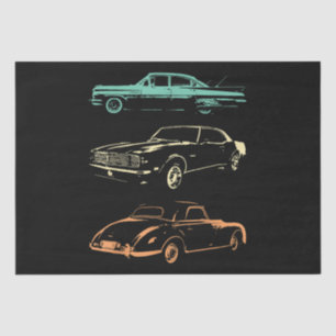 Vintage Cars - 80s & 90s Graphic Retro Tissue Paper