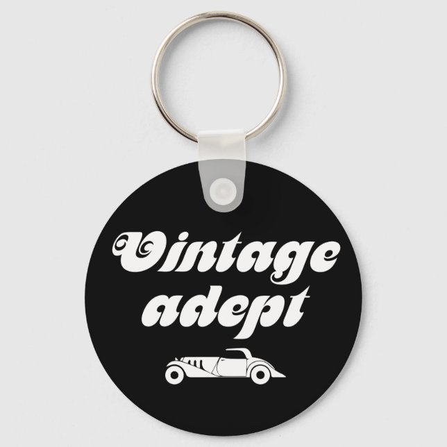 Vintage cars adept key ring (Front)