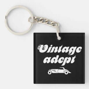 Vintage cars adept key ring