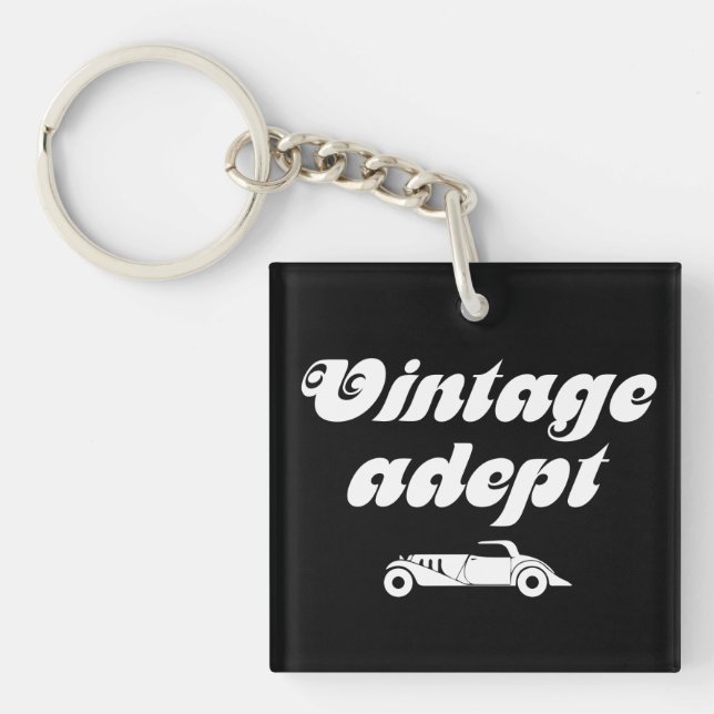 Vintage cars adept key ring (Front)