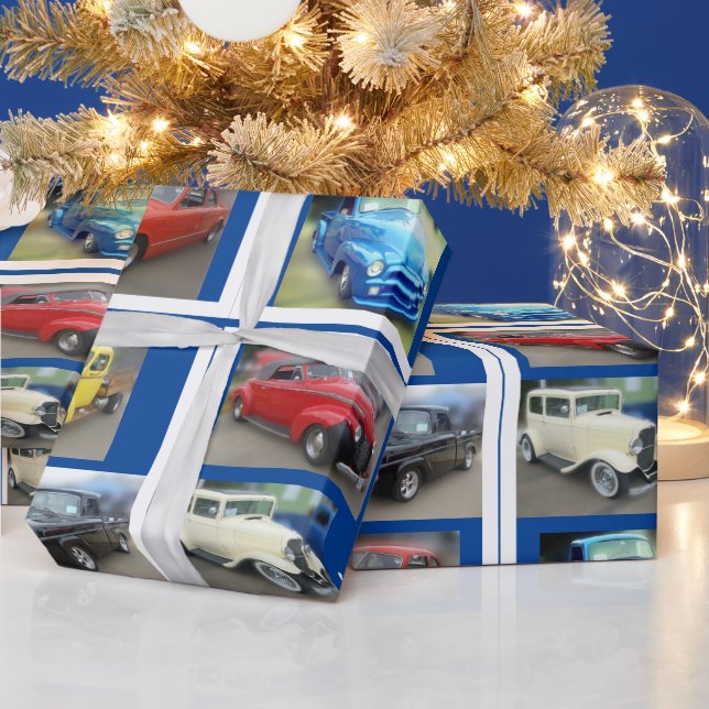 Vintage Cars and Trucks Wrapping Paper (Holidays)