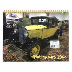 Vintage cars calendar