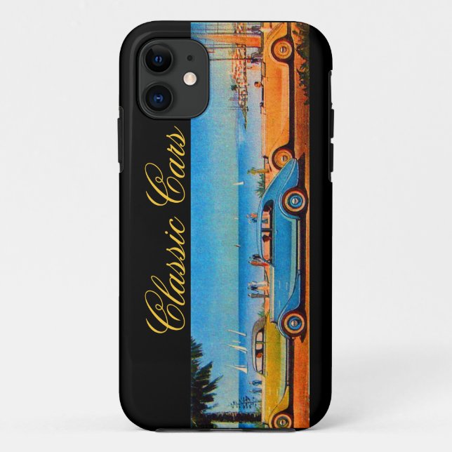 VINTAGE CARS Case-Mate iPhone CASE (Back)