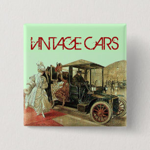VINTAGE CARS CLASSIC AUTO RESTORATION AUTOMOTIVE 15 CM SQUARE BADGE