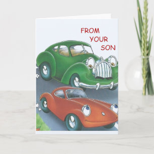 Vintage Cars Father's Day Card From Son