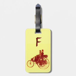 Vintage Cars Gathering Monogram Luggage Tag