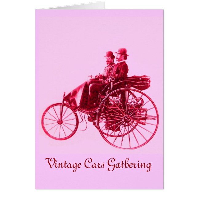 Vintage Cars Gathering , pink violet fuchsia red (Front)