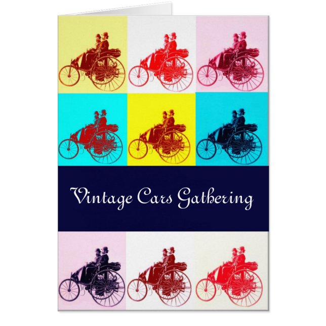 Vintage Cars Gathering Pop Art (Front)