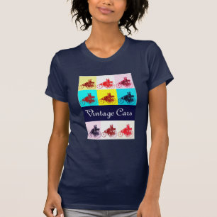 Vintage Cars Gathering Pop Art T-Shirt