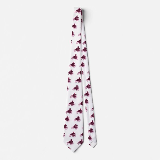 Vintage Cars Gathering , purple violet white Tie (Front)