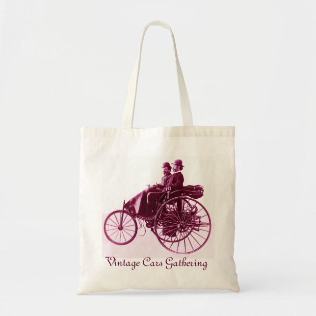 ViNTAGE CARS GATHERING red purple pink Tote Bag (Front)