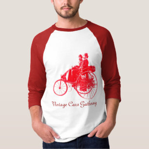 Vintage Cars Gathering , red white T-Shirt