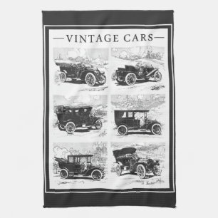 Vintage cars hand towel