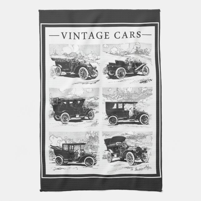 Vintage cars hand towel (Vertical)