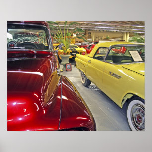 Vintage cars in Tallahassee Automobile Museum Poster