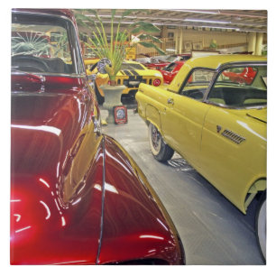Vintage cars in Tallahassee Automobile Museum Tile