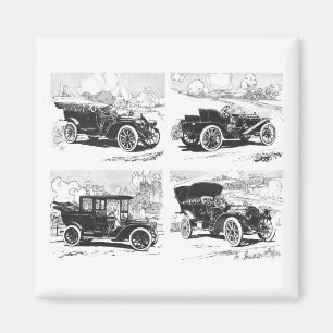 Vintage cars magnet