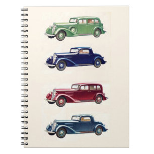 Vintage cars notebook