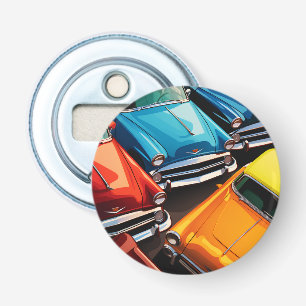 Vintage Cars Pattern Bottle Opener