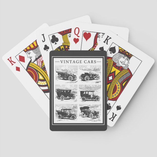 Vintage cars playing cards (Back)