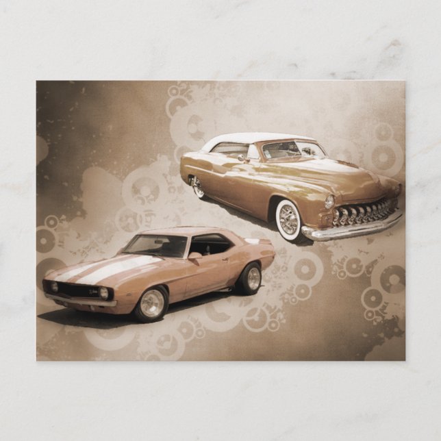 Vintage Cars postcards (Front)