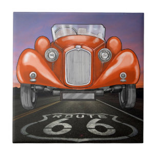Vintage Cars - Route 66 - SRF Tile