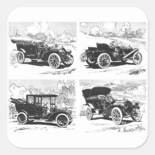 Vintage cars stickers