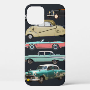 Vintage cars trendy graphic colours cool for him iPhone 12 pro case