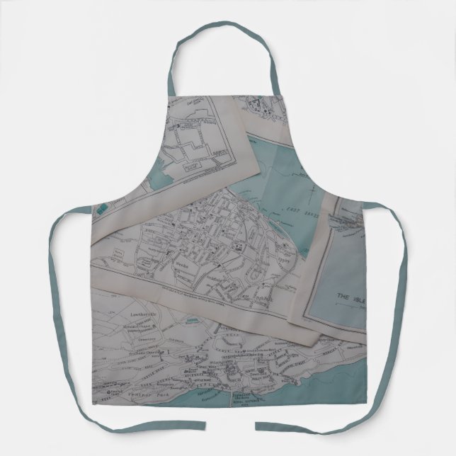 Vintage Cartographer's Dream Apron (Front)