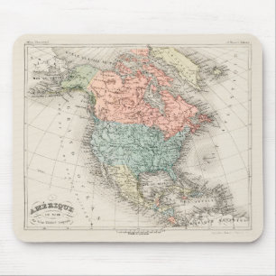 Vintage Cartographic Map of North America (1878) Mouse Mat