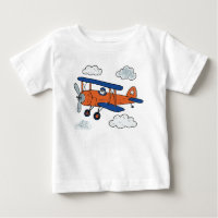 Vintage Cartoon Biplane Adventure