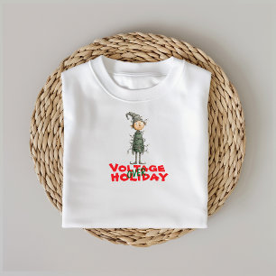 Vintage cartoon elf Tangled in Lights ironic T-Shirt
