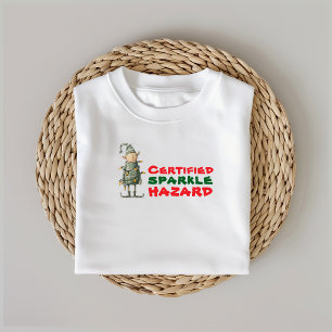 Vintage cartoon elf Tangled in Lights ironic T-Shirt
