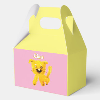 Vintage Cartoon Kids – Cheerful Yellow Puppy Favour Box