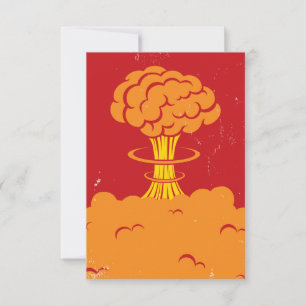 Vintage Cartoon Mushroom Cloud