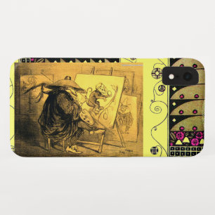 VINTAGE CARTOONIST DRAWING MONKEY MAN CARTOON iPhone XR CASE