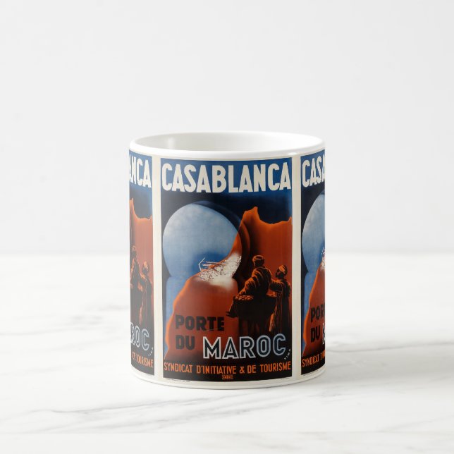 Vintage Casablanca: Morocco Travel Holiday Magic Mug (Center)