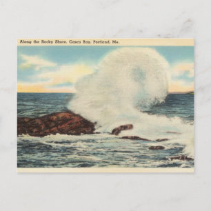 Vintage Casco Bay, Portland Maine Postcard