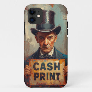 Vintage Cash Print Gentleman Mobile Case