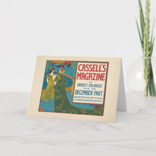 Vintage Cassell's Magazine December 1896 Card (Front)