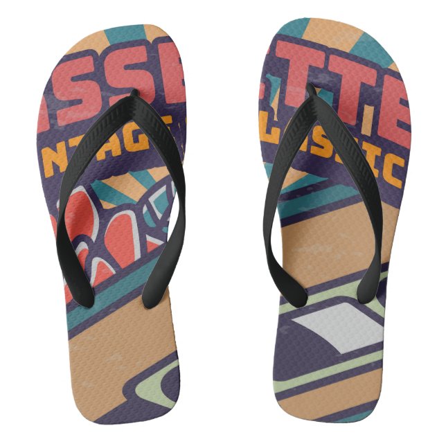 Vintage cassete flip flops (Footbed)